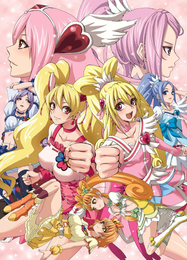 hishikawa rikka, aida mana, kenzaki makoto, higashi setsuna, momozono love, and 11 more (precure and 2 more) drawn by minarai_zouhyou