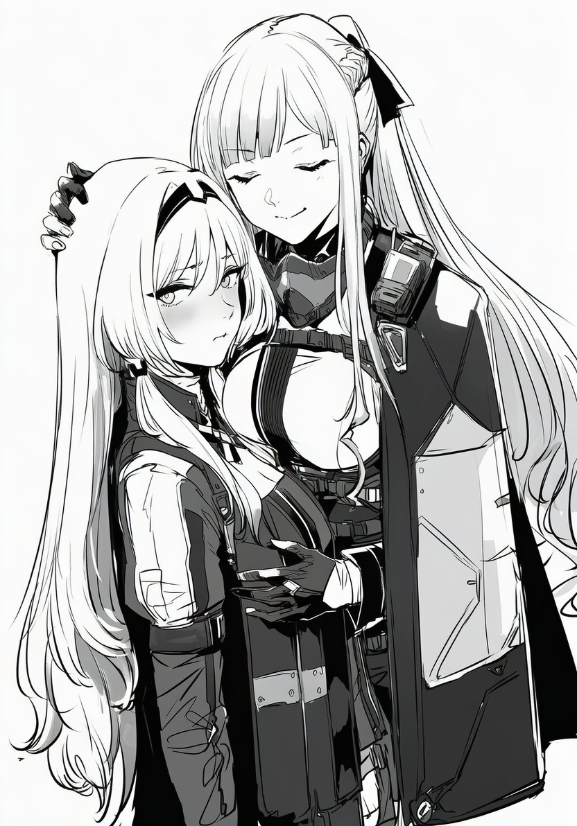 ak-12 and an-94 (girls' frontline) drawn by korose163