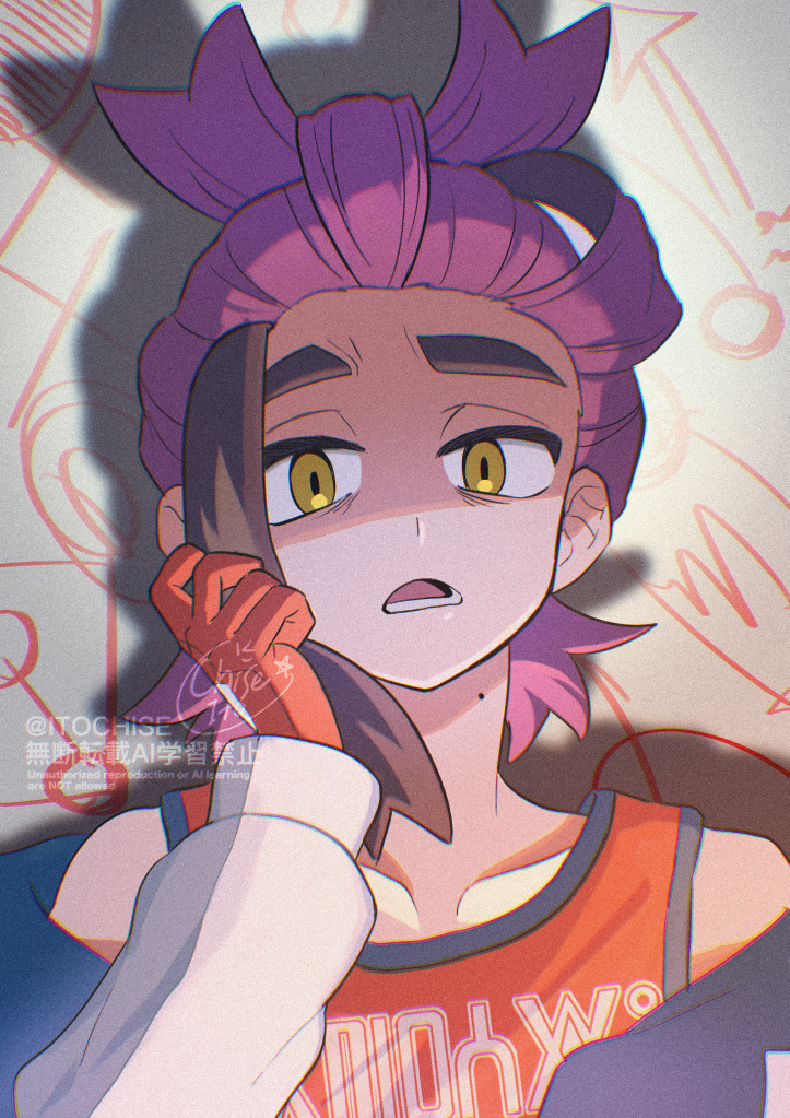 kieran (pokemon and 1 more) drawn by orange_(orangelv20)
