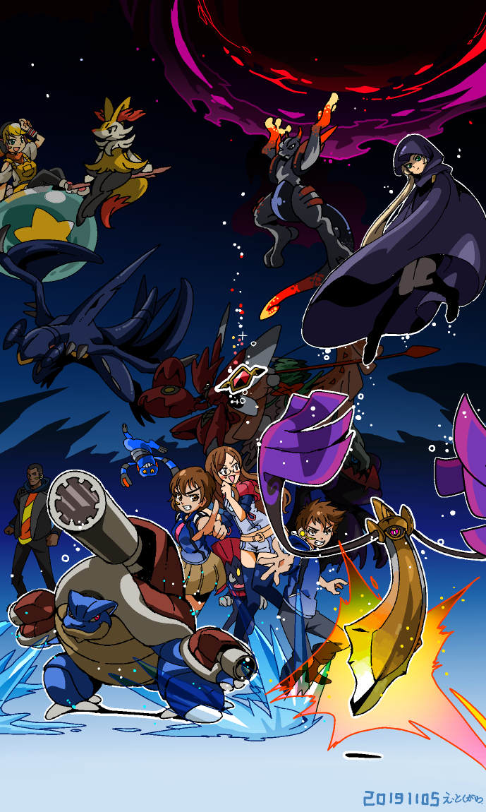 garchomp, braixen, mewtwo, blastoise, scizor, and 11 more (pokemon and 2 more) drawn by suteki2success