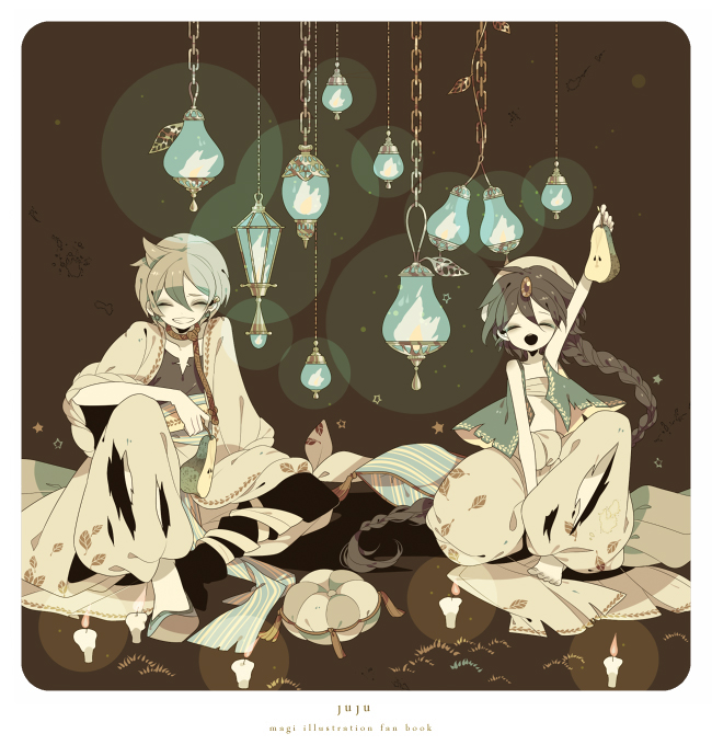 aladdin and alibaba saluja (magi the labyrinth of magic) drawn by shikimi_(yurakuru)