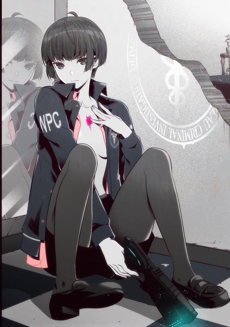 tsunemori akane (psycho-pass) drawn by kuso_bba