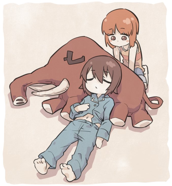 nishizumi miho and nishizumi maho (girls und panzer) drawn by monolith_(suibou_souko)