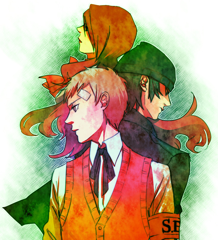 kirijou mitsuru, sanada akihiko, and aragaki shinjirou (persona and 1 more) drawn by utk-utk