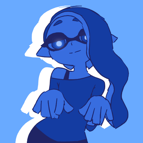 inkling player character and inkling girl (splatoon) drawn by mike_inel