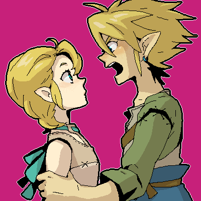 link and ilia (the legend of zelda and 1 more) drawn by dramatica