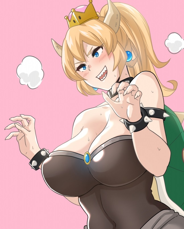 bowsette (mario and 1 more) drawn by andou_ryuu