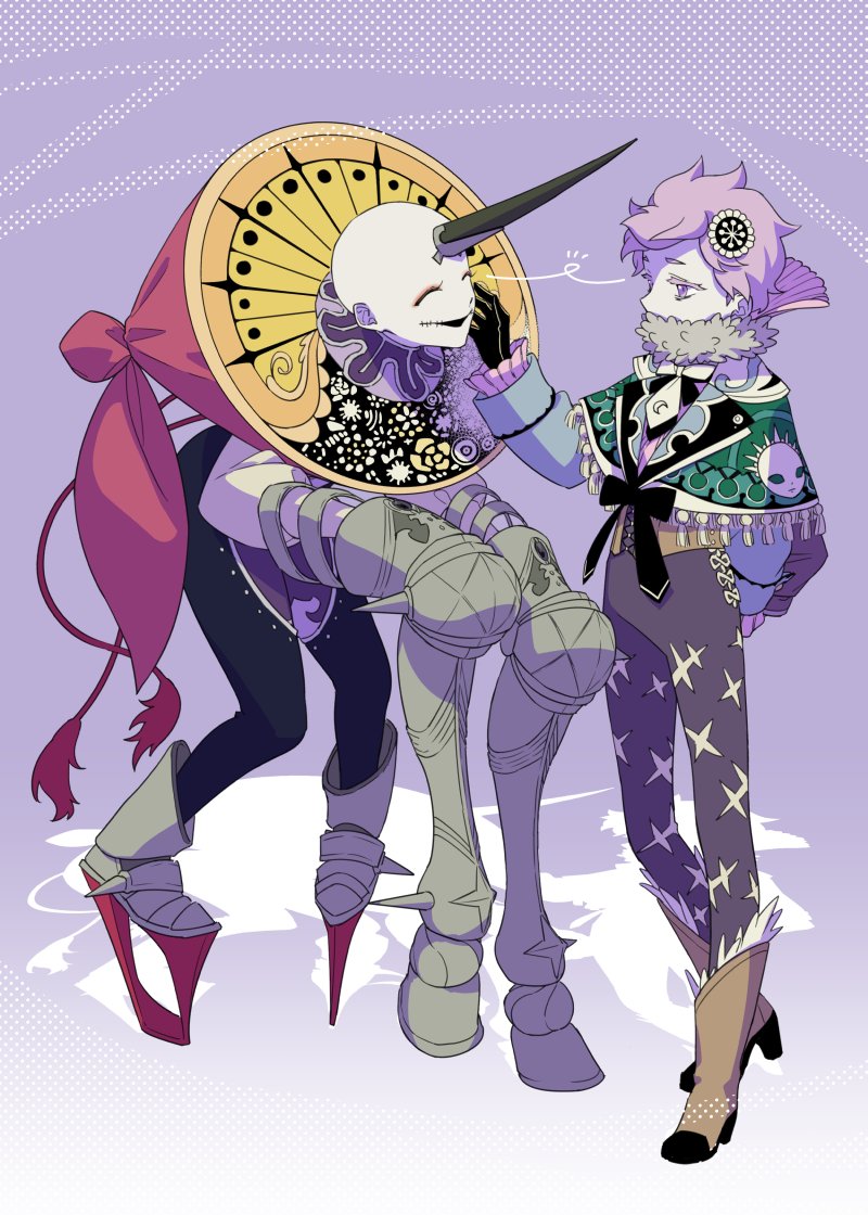 yu and shi (mahou shoujo madoka magica and 1 more) drawn by hiokirasu