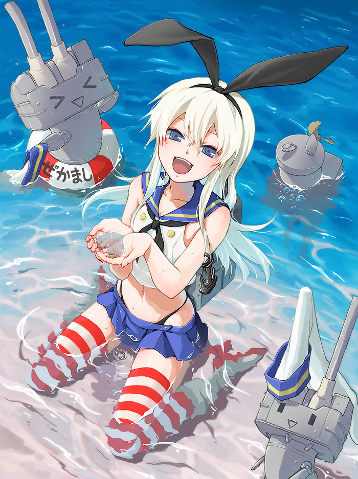 shimakaze and rensouhou-chan (kantai collection) drawn by 47lgm