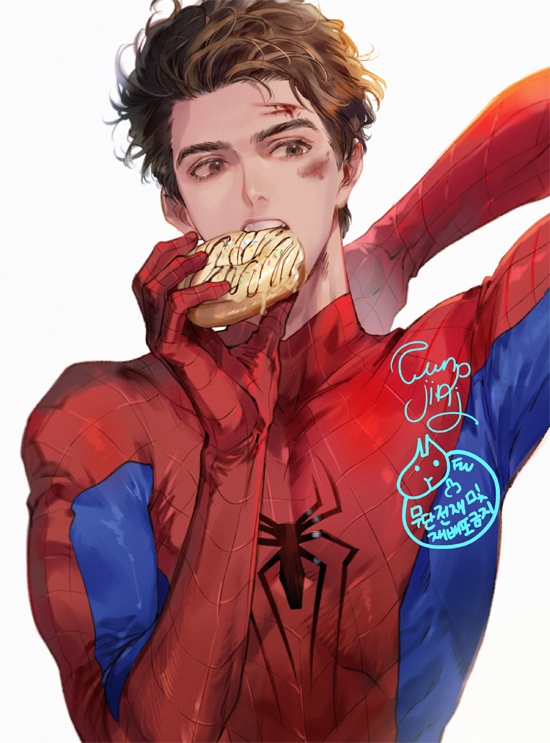 spider-man and peter parker (marvel and 1 more) drawn by funpjinju