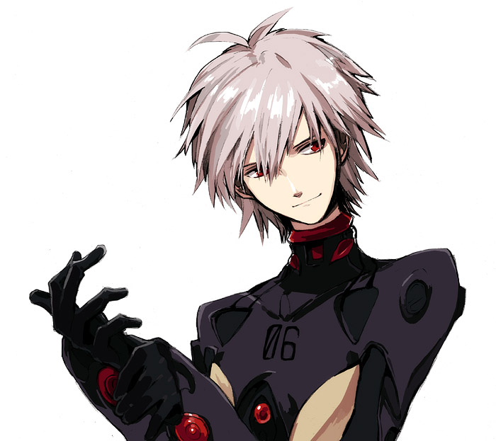 nagisa kaworu (neon genesis evangelion and 2 more) drawn by hosaka_dx