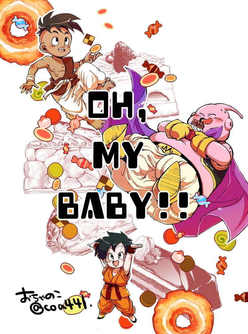 pan, majin buu, fat buu, and uub (dragon ball and 1 more) drawn by ochanoko_(get9-sac)