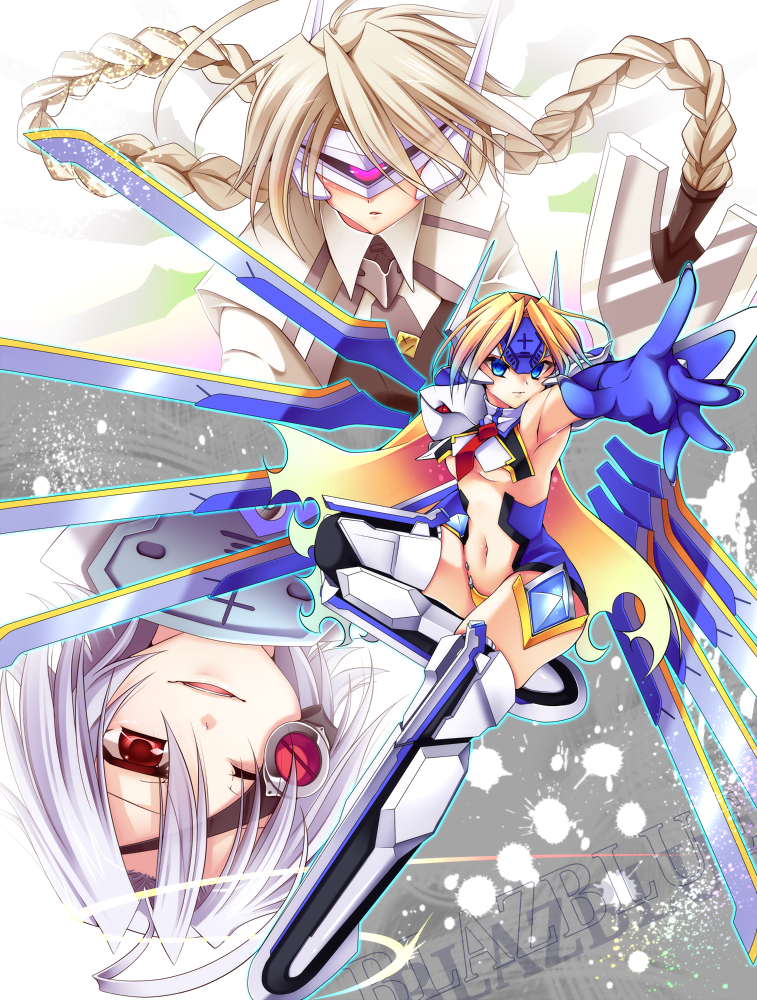 nu-13, lambda-11, and mu-12 (blazblue) drawn by sayo_wini