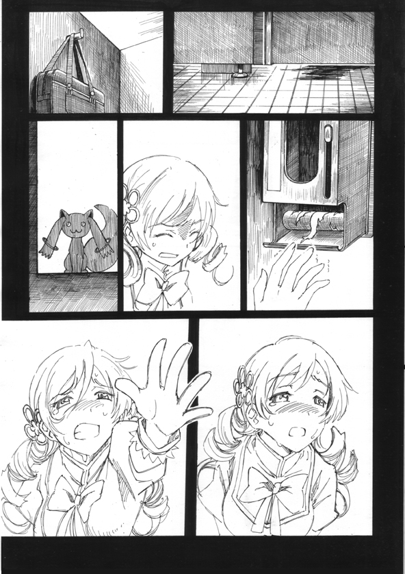 tomoe mami and kyubey (mahou shoujo madoka magica) drawn by ayukko_(forest_village)