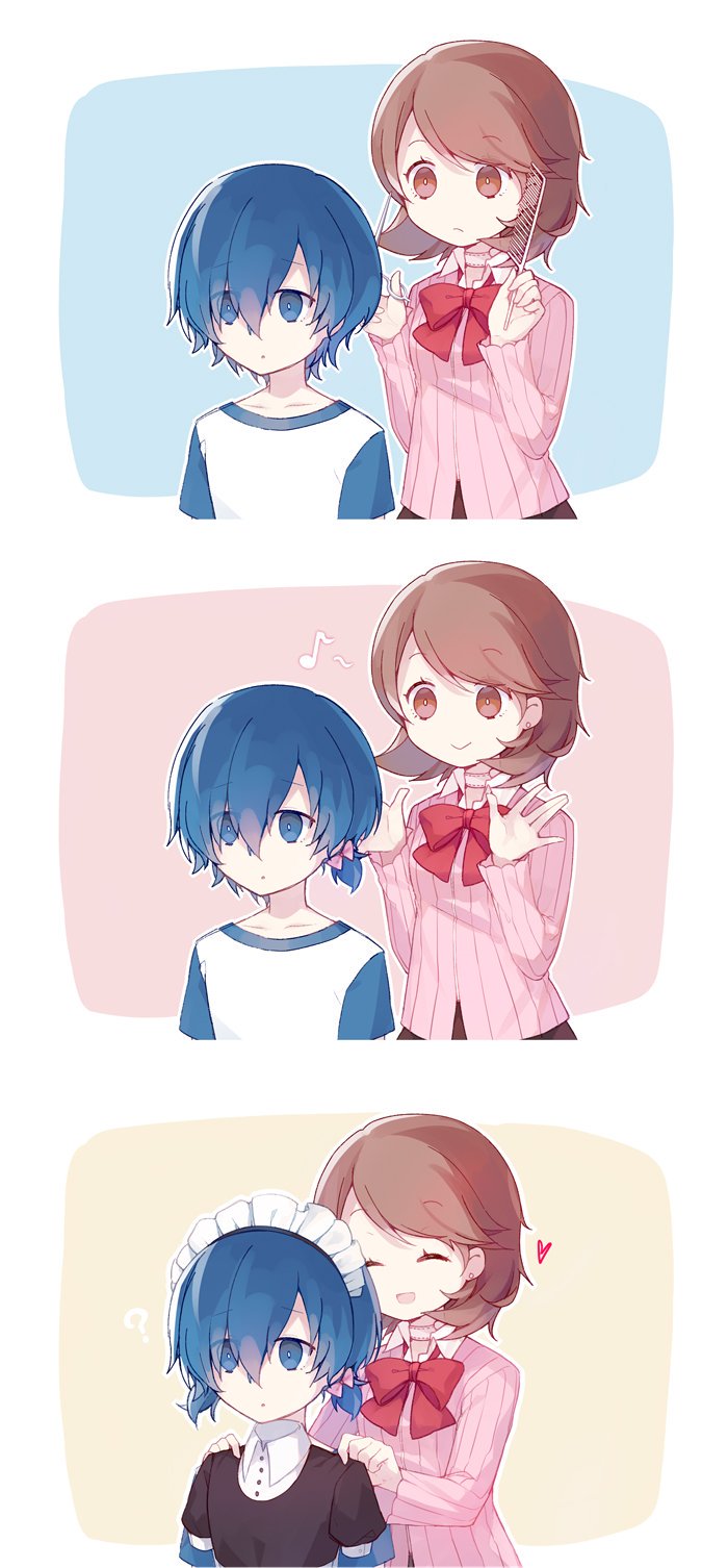 yuuki makoto and takeba yukari (persona and 1 more) drawn by hiragi_rin