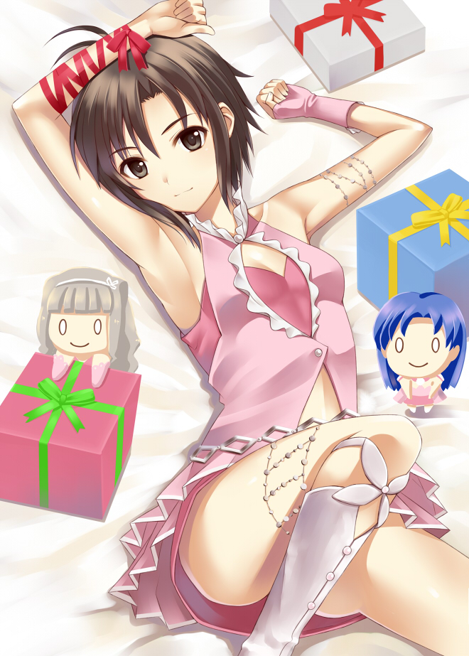 kisaragi chihaya, kikuchi makoto, and shijou takane (idolmaster) drawn by kisugi_akira