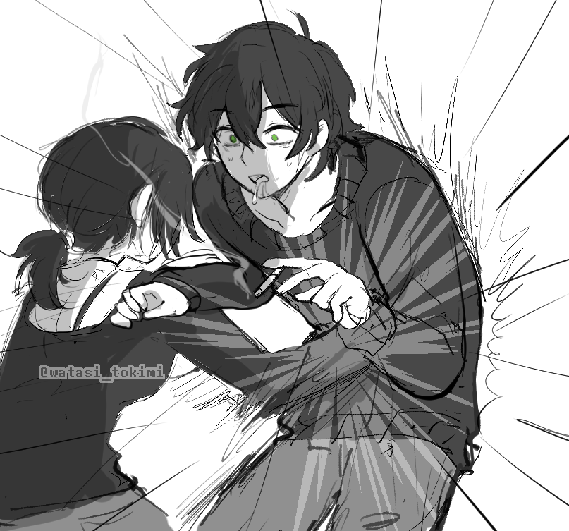 ashley graves and andrew graves (the coffin of andy and leyley) drawn by watasi_tokimi
