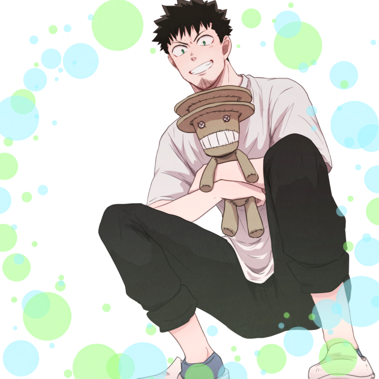 hibino kafka and kaiju no. nine (kaijuu no. 8) drawn by bamboolio