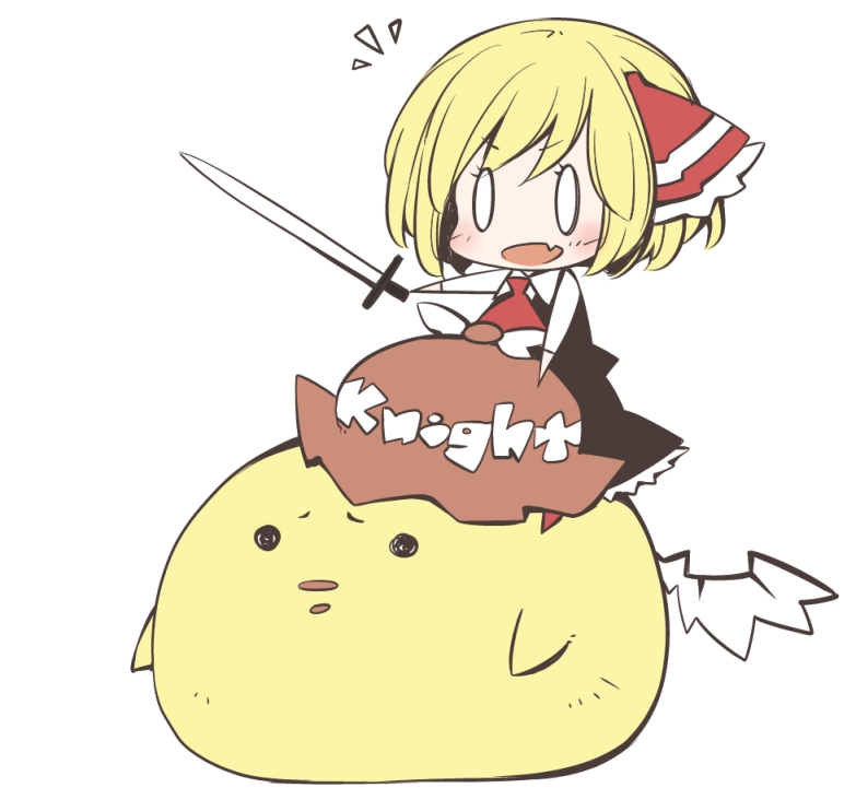 rumia and mystia lorelei (touhou) drawn by jagabutter