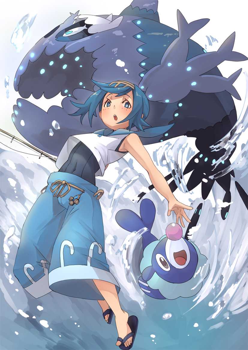 lana, popplio, and wishiwashi (pokemon and 1 more) drawn by fu-ta
