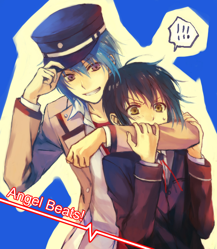 hinata hideki and naoi ayato (angel beats!) drawn by mg_(mica)