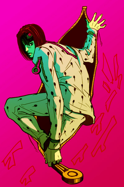 bruno bucciarati (jojo no kimyou na bouken and 1 more) drawn by raizou