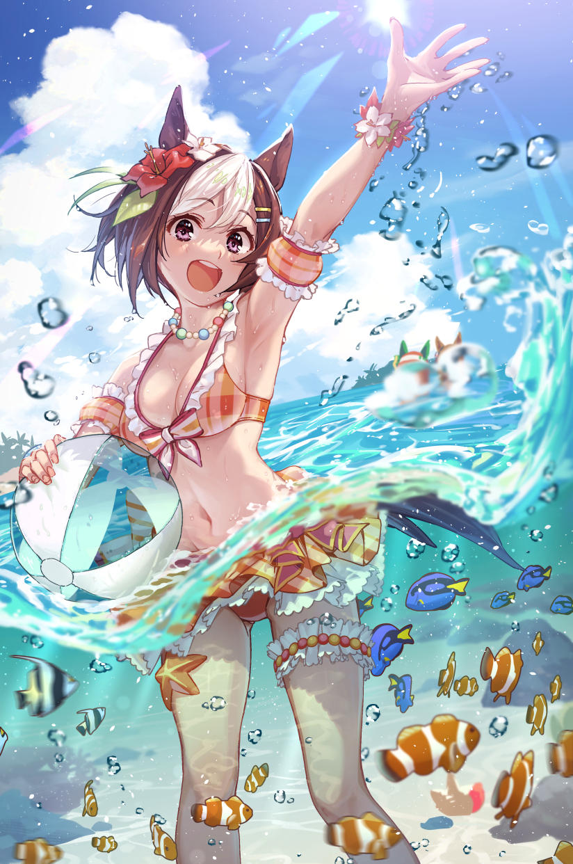 silence suzuka, grass wonder, and special week (umamusume) drawn by yachimoto