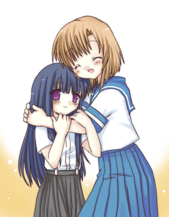 furude rika and ryuuguu rena (higurashi no naku koro ni) drawn by fuyuichi