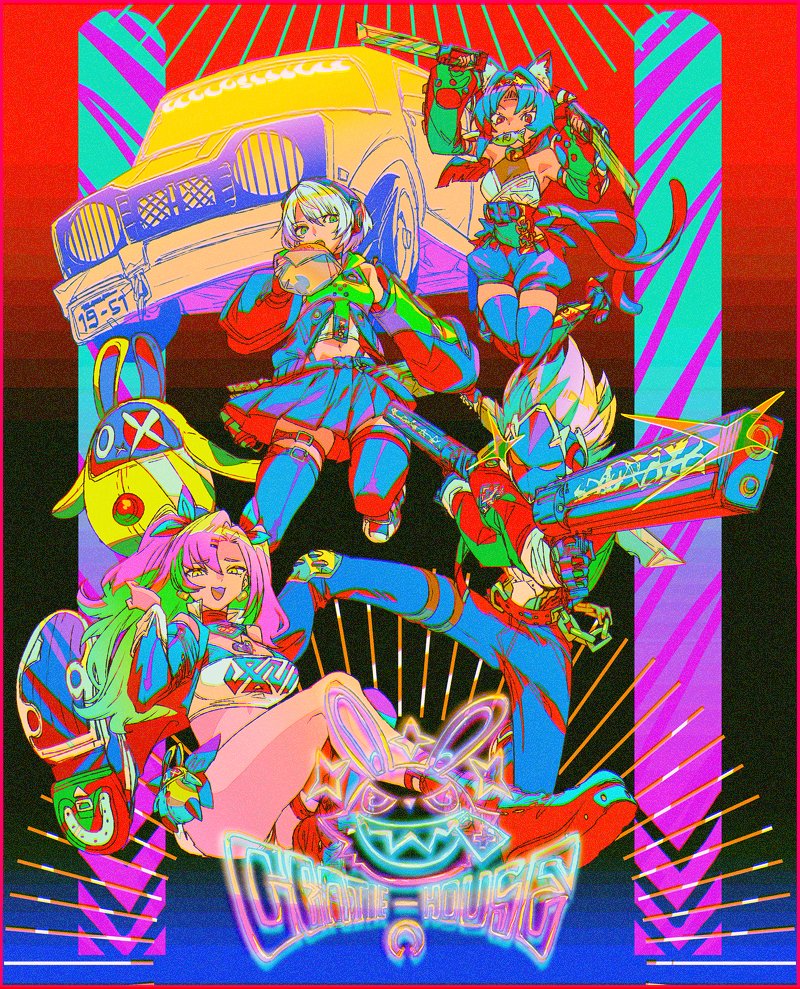 nicole demara, anby demara, amillion, nekomiya mana, and billy kid (zenless zone zero) drawn by mizu_cx