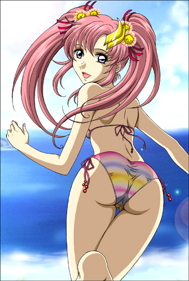 lacus clyne (gundam and 2 more) drawn by hanzou