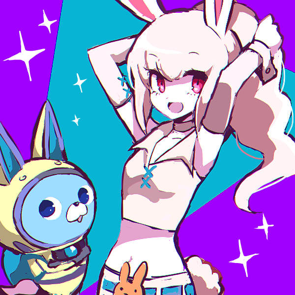usapyon and snowrabby (youkai watch and 1 more) drawn by parimi_(tobari)