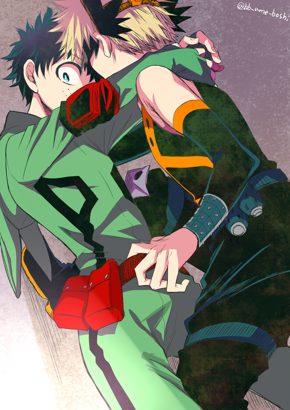 midoriya izuku and bakugou katsuki (boku no hero academia) drawn by ume_(326310)