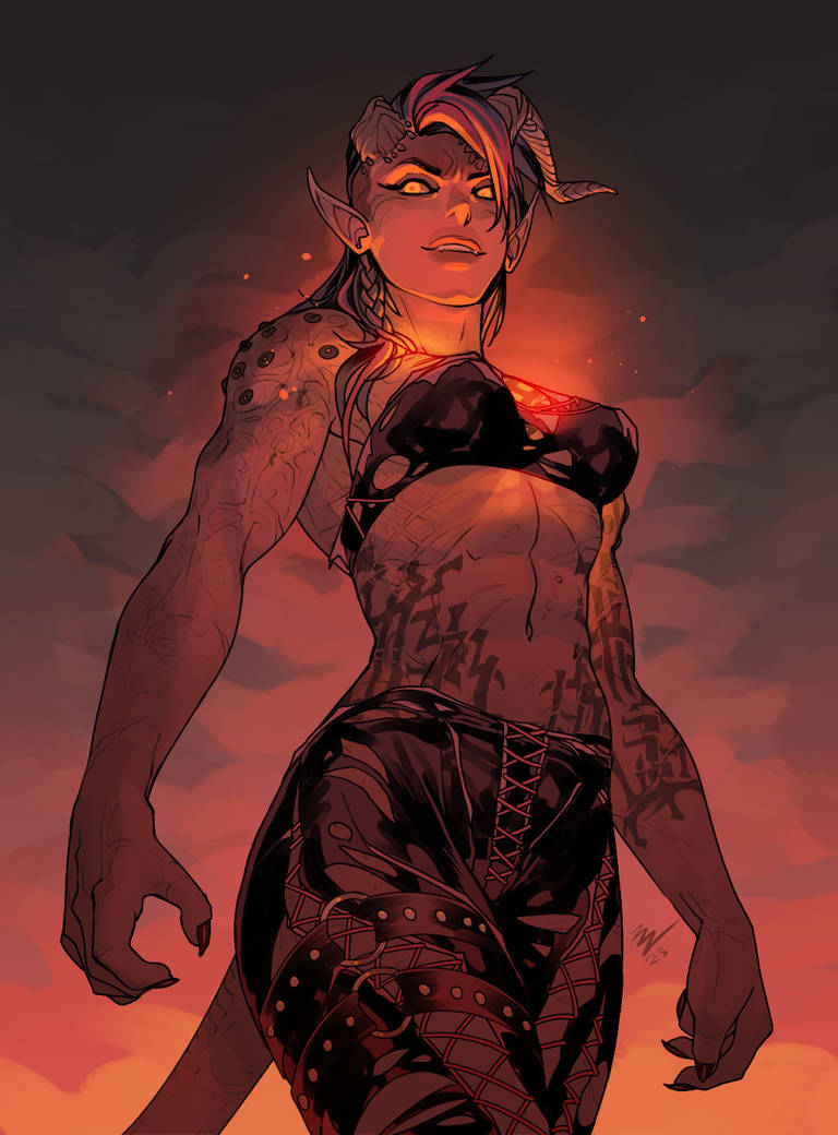 karlach (dungeons & dragons and 2 more) drawn by vashperado