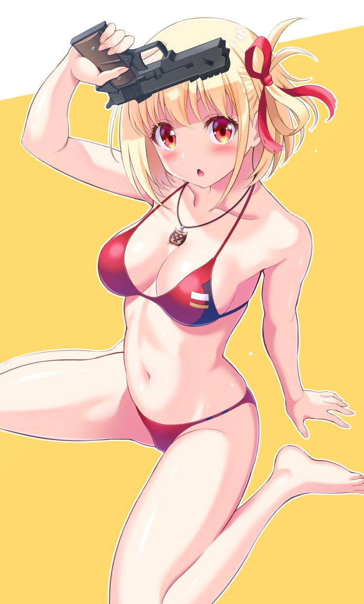 nishikigi chisato (lycoris recoil) drawn by harukaze_soyogu
