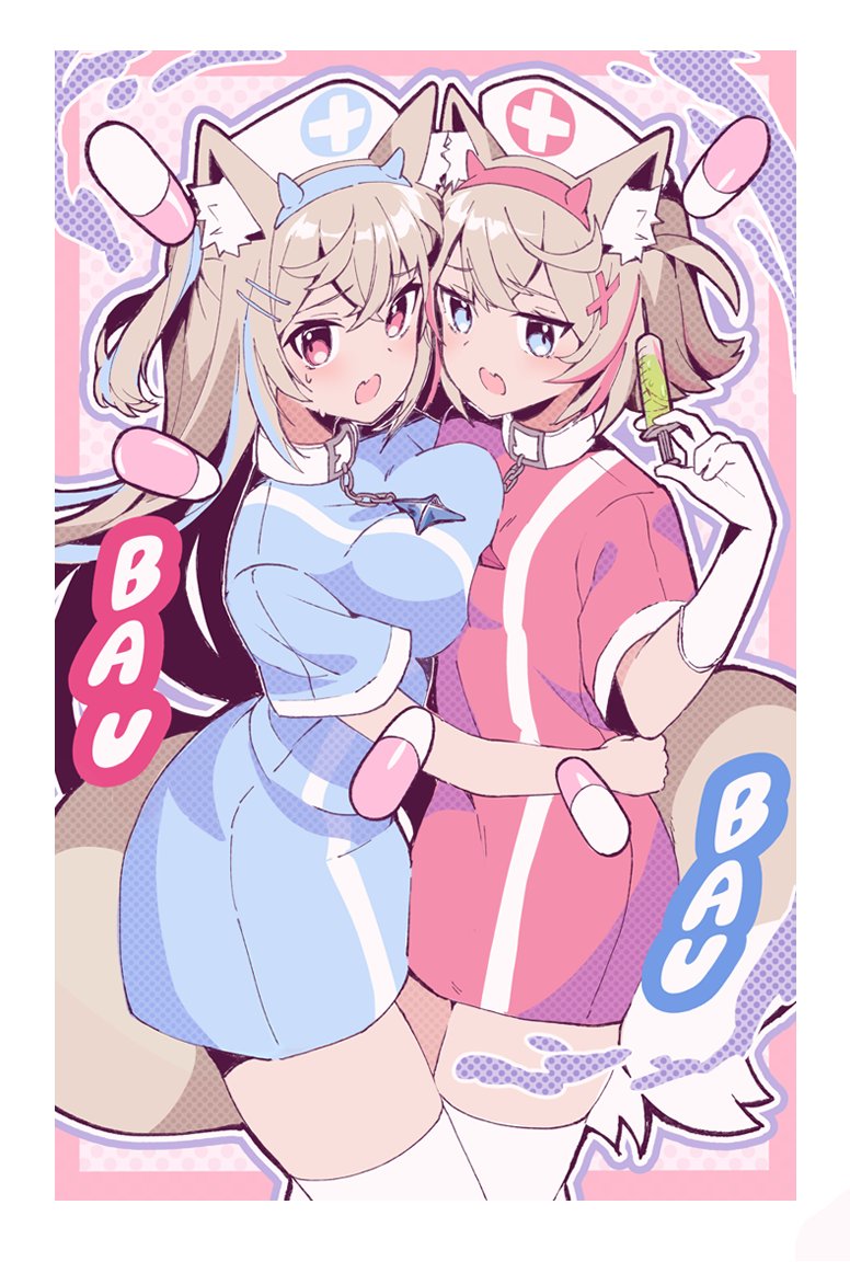 fuwawa abyssgard and mococo abyssgard (hololive and 1 more) drawn by spoonillust
