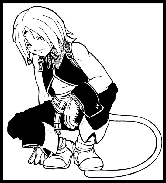 zidane tribal (final fantasy and 2 more) drawn by shira-chan