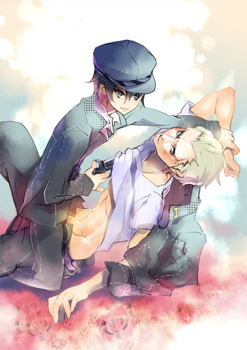shirogane naoto and tatsumi kanji (persona and 1 more) drawn by matoki_misa