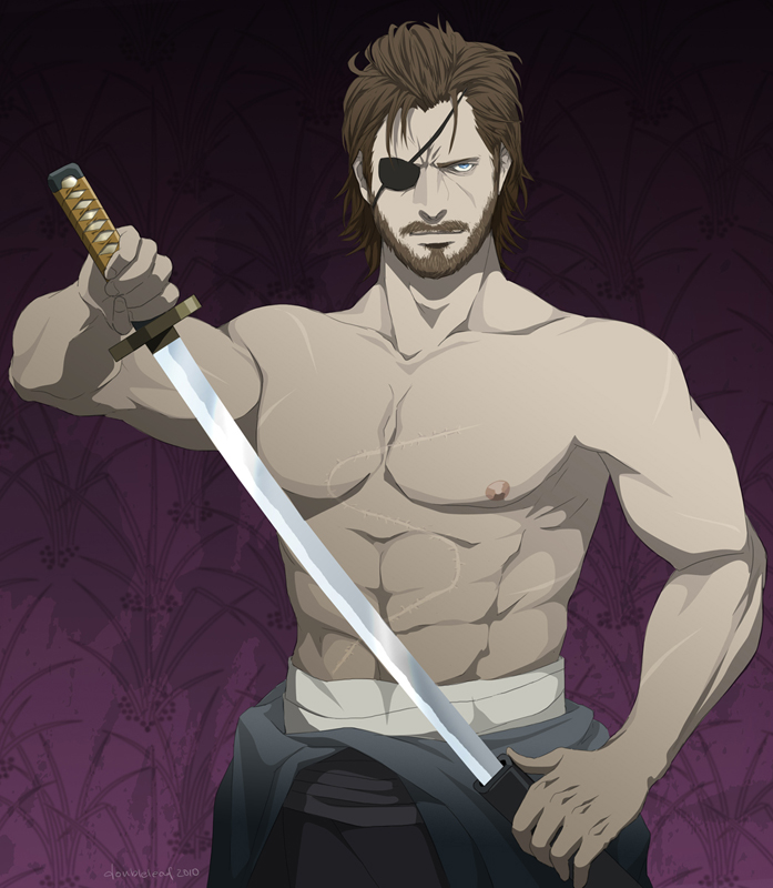 big boss and naked snake (metal gear) drawn by gb_(doubleleaf)