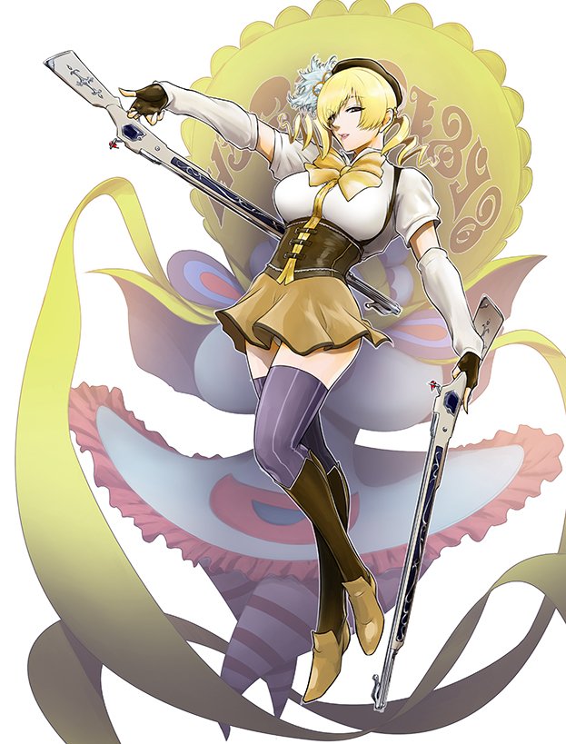 tomoe mami (mahou shoujo madoka magica) drawn by kokonoki_nao