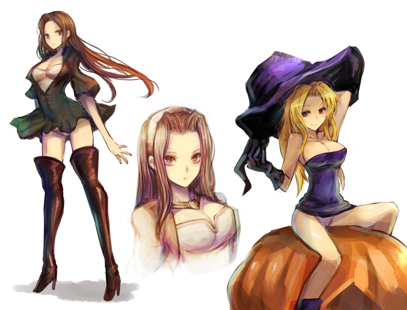 catiua powell, deneb rove, and sherri phoraena (tactics ogre) drawn by kara_(color)