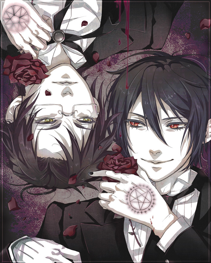 sebastian michaelis and claude faustus (kuroshitsuji) drawn by doro_(sabarudoro)