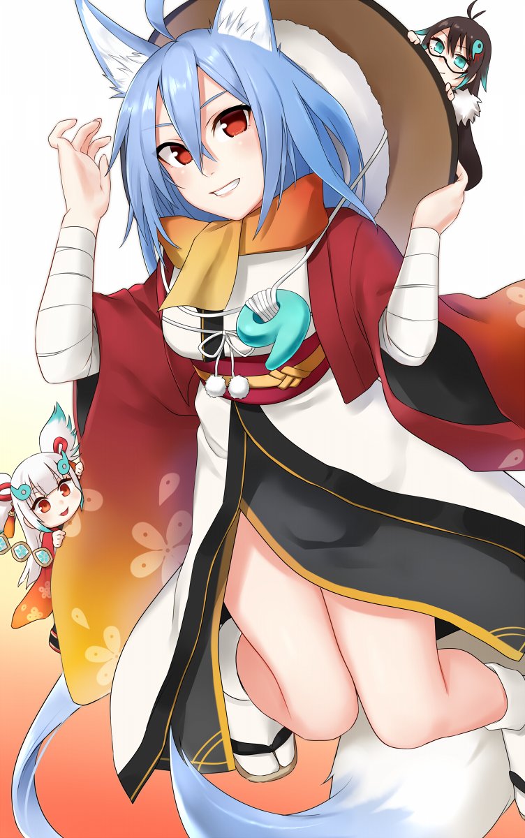 tsuda echizen-no-kami sukehiro, murasame sukehiro, and soboro sukehiro (tenka hyakken) drawn by kurofuti