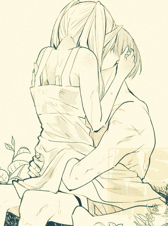 frieren and himmel (sousou no frieren) drawn by mikki_(asmp)