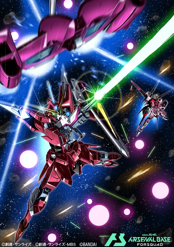 strike gundam, strike rouge, justice gundam, and aile strike rouge (gundam and 2 more) drawn by shimashun