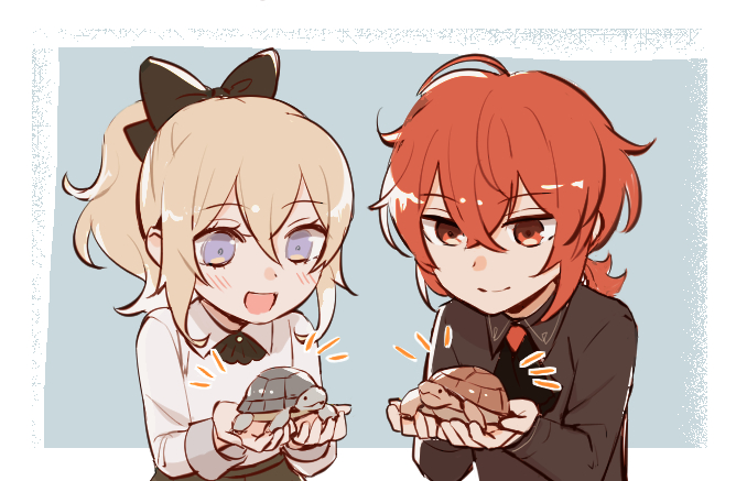 jean and diluc (genshin impact) drawn by rome_romedo