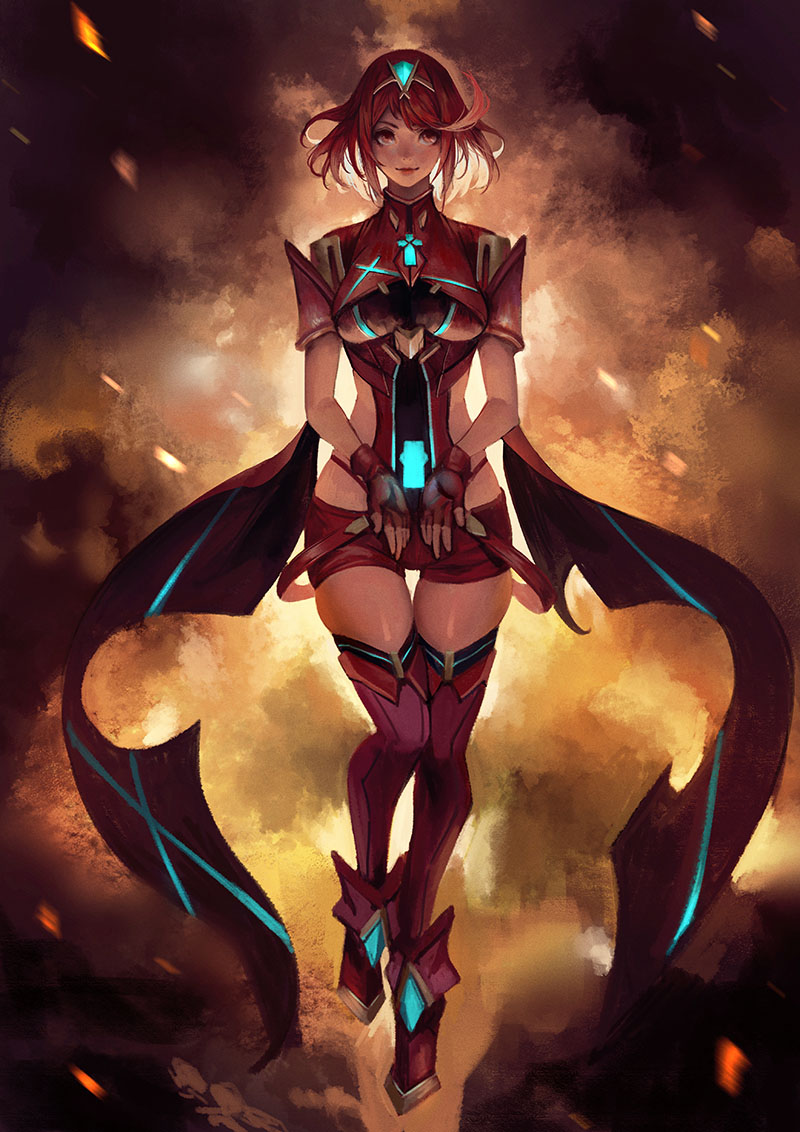 pyra (xenoblade chronicles and 1 more) drawn by phamoz