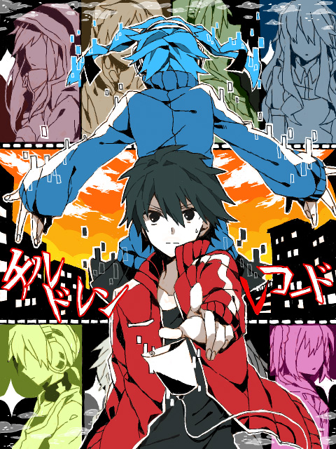 kozakura marry, kisaragi shintarou, kido tsubomi, ene, kano shuuya, and 3 more (kagerou project and 1 more) drawn by wonoco0916