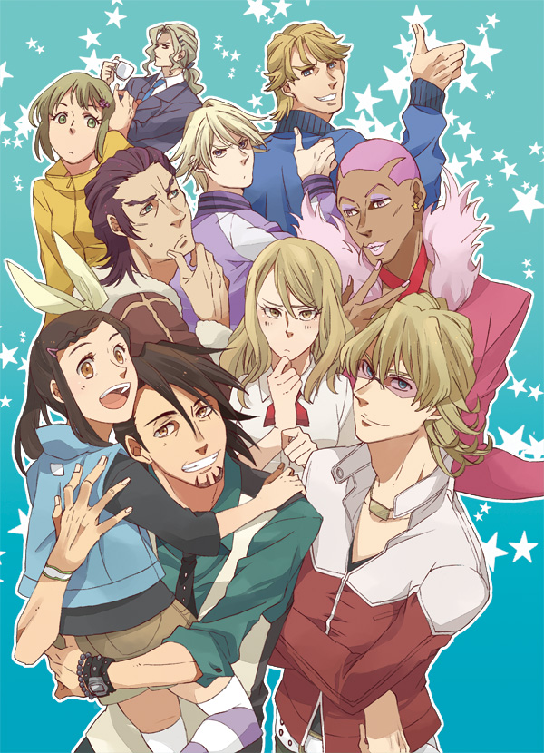 barnaby brooks jr., kaburagi t. kotetsu, ivan karelin, huang pao-lin, karina lyle, and 4 more (tiger & bunny) drawn by hiyokko_ep