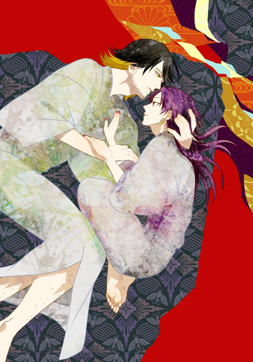 kashuu kiyomitsu and nagasone kotetsu (touken ranbu) drawn by hiki_yuichi