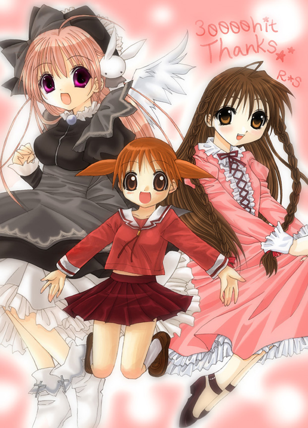 mihama chiyo, karen, and misha (azumanga daioh and 2 more)